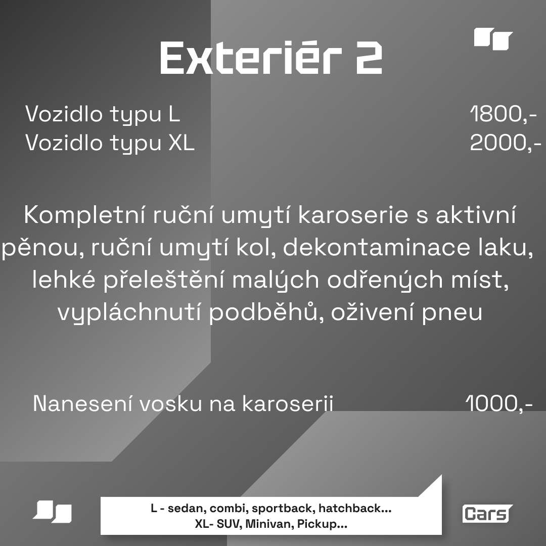 Ceník exteriér 2