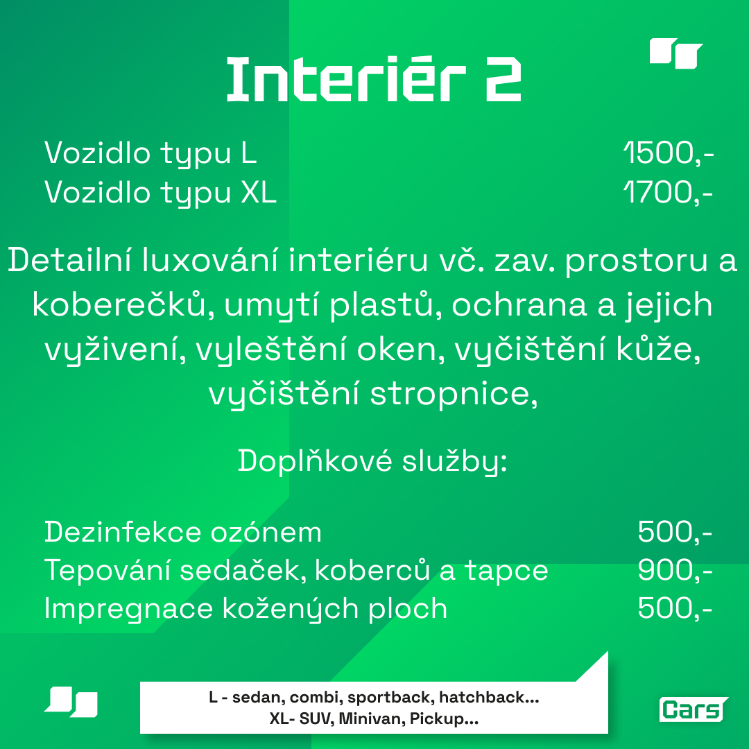 Ceník interiér 2